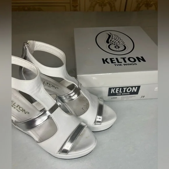 KELTON THE WINGS WOMENS WHITE WEDGES SZ EU 39 - Picture 7 of 10